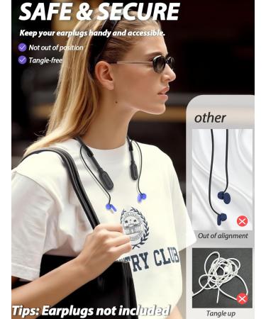 HALLEAST Anti-Lost Earplugs Cord - Durable Neckband Lanyard for Black Earplugs | Safety Connector Strap for Secure Use - Buy Online on GoSupps.com