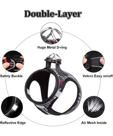 Suredoo Dog Harness for Small & Medium Dogs - Reflective Breathable Adjustable with Leash - Ideal for Training & Comfort (Black Checkered XL) - Buy Online on GoSupps.com