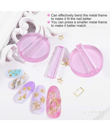 Buy Nail Art Minted Form Metal Frame - 2 Pieces Nail Metal Curve Making Kit for Stamping & Decorating - Buy Online on GoSupps.com