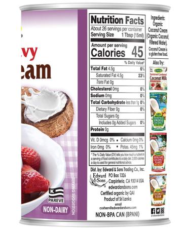 Organic Heavy Coconut Cream - 13.5 oz Can | Letâ€™s Do Organic - Buy Online on GoSupps.com