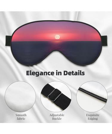 Bright Moon at Sea Double-Sided Eye Mask - Soft Light Blocking Hippie Print for Enhanced Sleep Quality | International Shipping Available - Buy Online on GoSupps.com