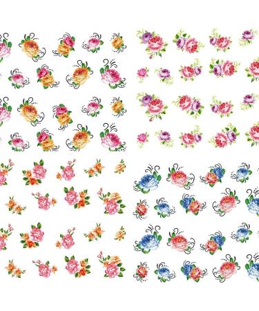 6 Sheets Women Hand-made Accessories Various Nail Stickers Water Sticker Decoration Flower Art - Buy Online on GoSupps.com