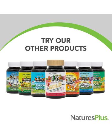 Nature's Plus Source of Life Animal Parade Gummies - 75 Chewable, Natural Assorted Flavors for Kids - Buy Online on GoSupps.com