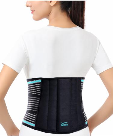 TYNOR Back Brace for Lower Back Pain - Back Support Belt for Women & Men - Breathable Design With Lumbar Support Pad - Lumbo Sacral Belt for Lower Back Pain - Black Large 1 Unit Large Classic Black