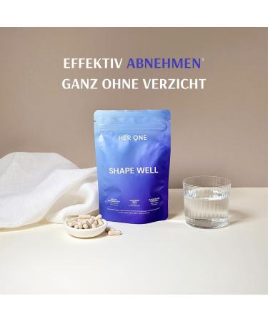 Her One Shape Well - Glucomannan & Chromium for Weight Management | Vegan 120 Capsules - Natural Blood Sugar Support - Buy Online on GoSupps.com