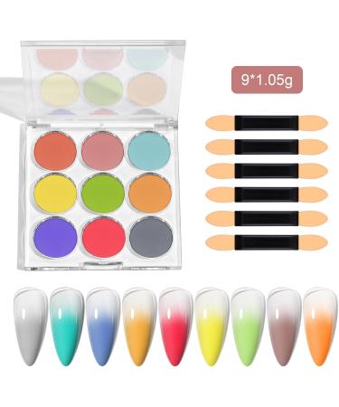 Poudre scintillante pour ongles Finition miroir magique | 9 couleurs d grad d'arc-en- d coration faire soi-m me pour femmes filles P ques Halloween No l CF01 - Buy Online on GoSupps.com