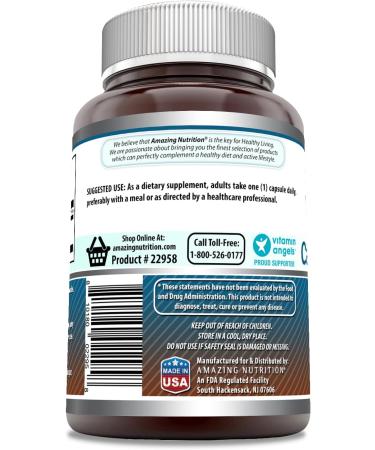 Amazing Formulas Calcium Pyruvate 1500mg 120 Capsules Supplement | Non-GMO, Gluten Free, Made in USA | 1 Pack - Buy Online on GoSupps.com