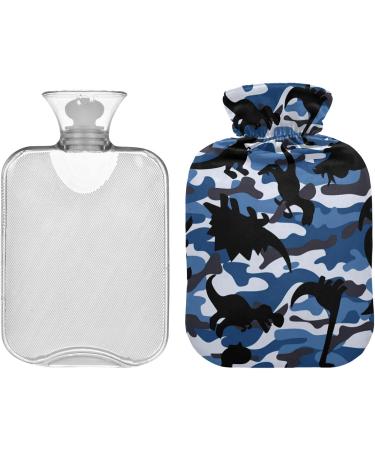 Naanle Camouflage Dinosaurs Heat Bottle - 2L Transparent Hot Water Bottle for Pain Relief Bed Warmer & Cold Therapy | International Shipping - Buy Online on GoSupps.com