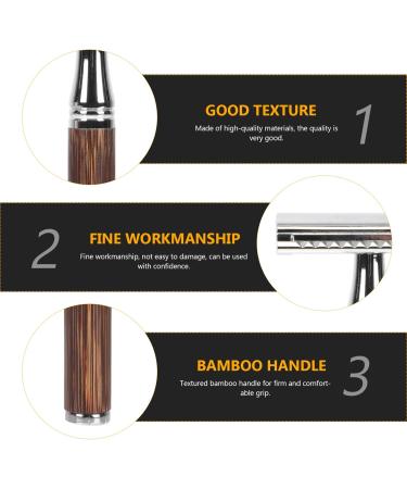 Buy Lurrose Double-Sided Safety Razor Set - Eco-Friendly Bamboo Handle for Men & Women | Foldable & Stylish Shaving Solution - Buy Online on GoSupps.com