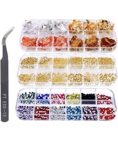 3D Nail Art Decorations Kit Nail Dotting Pen Color-Nail Rhinestones Nail Glitter Pink - Buy Online on GoSupps.com
