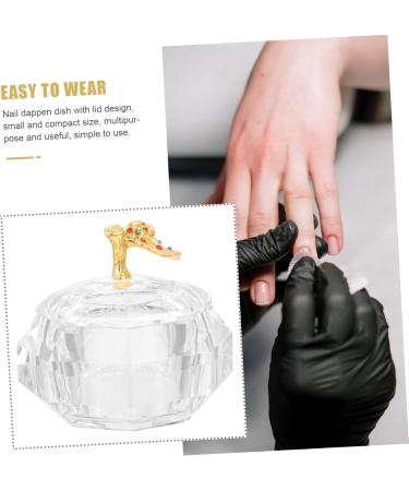 minkissy Tools Nail Liquid Holder Nail Dish Cup Acrylic Nail Supplies Dappen Dish for Acrylic Nails Nail Powder Holder Nail Dish with Lids Nail Dappen Dish Manicure Glass Saucer Cup - Buy Online on GoSupps.com