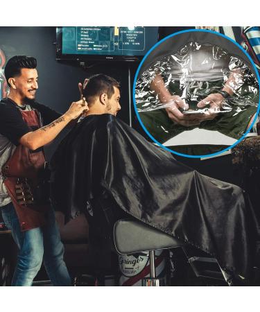 CM Barber Cape with Clear Window | Waterproof Hair Cutting Apron for Salons & Home DIY | Perfect for Stylists Worldwide - Buy Online on GoSupps.com