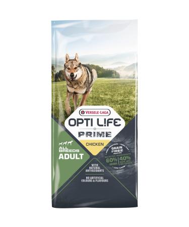 VERSELE-LAGA - Opti Life Prime Adult Chicken - Chicken - Dog Food for All Breeds - Grain Free - 12.5kg
