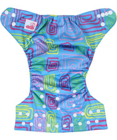 Organic Cloth Diaper Set - Bebefeliz Complete Set with 2 Inserts | Washable Skin-Friendly Pocket Diapers (Spirals) - International Shipping Available - Buy Online on GoSupps.com
