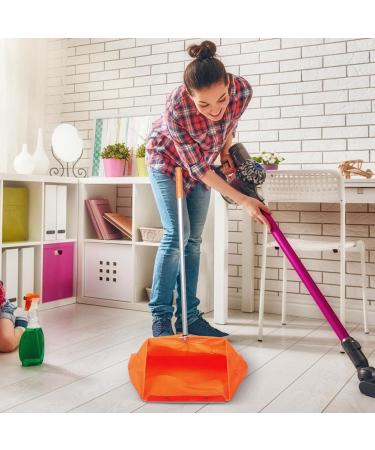 Shakven Collector Dustpan - Garden Long Handle Dust Pan Cleaning Supplies Ergonomic Handle Cleaning Dustpan with Collector Bag for Recycle Leaves Twigs - Buy Online on GoSupps.com