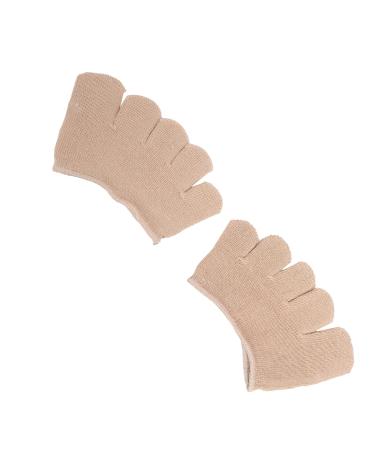 Toe Compression Socks Toe Separating Heelless Socks Breathable SweatAbsorbent Relief Foot Pain Forefoot Pads (Full Finger)