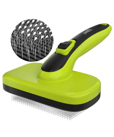 Pecute dog brush long hair cat brush pet brush self-cleaning plucking brush dog comb fur brush dog gently underwool massage fur care brush for cats dog shorthair l-for long-haired dog upgrades - Buy Online on GoSupps.com