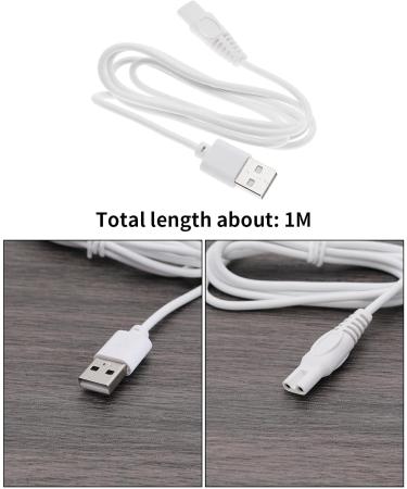 Emsea USB Razor Charging Cable - Compatible with Finishing Touch Flawless Legs | 5V 1m Power Cable for Women | 2-Pack White - Buy Online on GoSupps.com