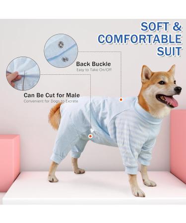 Lelepet One Divider for Dogs - Medical Pet Shirt for Post-Op Recovery Relaxation & Wound Protection | Perfect for Small to Large Breeds | Blue - Buy Online on GoSupps.com
