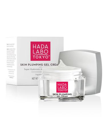 Hada Labo Tokyo Skin Plumping Gel Cream with Super Hyaluronic Acid & Collagen - 24 Hour Moisture & visible Line Plumping Fragrance & Paraben Free Non-Comedogenic (Packaging May Vary) 1.76 Fl Oz
