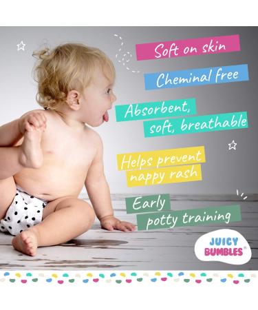 Eco-Friendly Reusable Cloth Nappies Set - 6 Washable Diapers, Bamboo Inserts, Biodegradable Liner, Wet Bag - Chemical-Free Baby Care - Buy Online on GoSupps.com