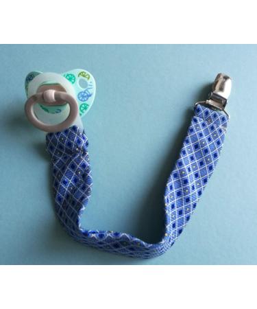 Vintage Handmade Baby Pacifier Chain | Upcycled Blue Silicone Clip Closure | Miniblings - Buy Online on GoSupps.com