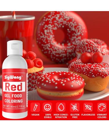 Gel Food Coloring - 80ml Red Gel Based Food Dye Vibrant Tasteless Concentrated Food Coloring for Cake Cookie Decorating Easter Egg Icing Fondant Baking Macaron - 2.71 Fl.Oz Bottles (Christmas) - Buy Online on GoSupps.com