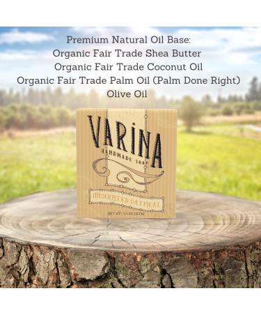 Varina Organic Unscented Oatmeal Bar Soap - Gentle Cleansing for Sensitive Skin - 3 Pack (4.5 oz each) - Ideal for Sensitive Skin Eco-Friendly and Natural - Buy Online on GoSupps.com