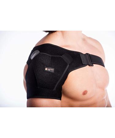 Copper Joe Adjustable Shoulder Brace - Ultimate Copper-Infused Support for Rotator Cuff, Tendonitis, Tears, Dislocation, and Bursitis - Buy Online on GoSupps.com