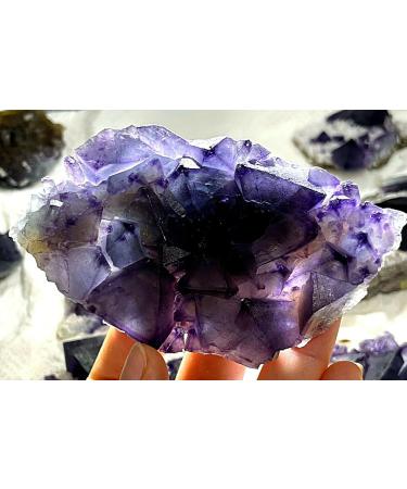 Natural Crystal Rough 124g Natural Purple Green Octahedron Fluorite Cluster Crystal - Buy Online on GoSupps.com
