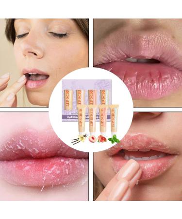 Derwrtup Lip Scrub StickLip Peeling ScrubLip Scrub Lip Exfoliant Scrub 4X Lip Scrubs Set Lip Exfoliator Lip Care Products Lip Moisturizer for Hydrating and Smoothing Lips - Buy Online on GoSupps.com