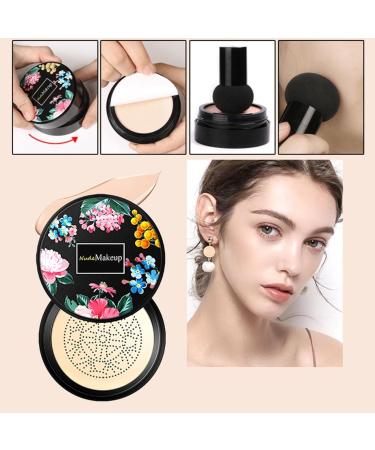 2 Pack Mushroom Head Air Cushion CC Cream BB Cream Concealer Lasting Nude Makeup Moisturizing Brightening Pigment CC Liquid Foundation Ivory - Buy Online on GoSupps.com