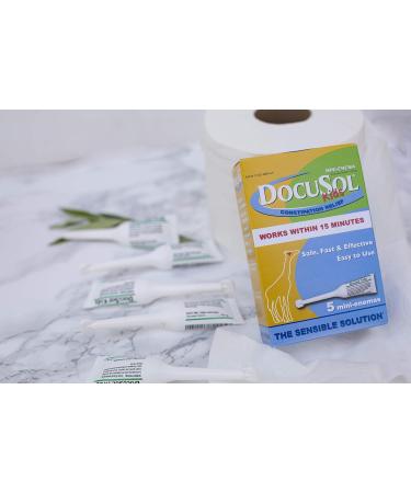Docusol Kid's Mini Enema 100mg for Constipation Relief - 5 Count Pack - Buy Online on GoSupps.com