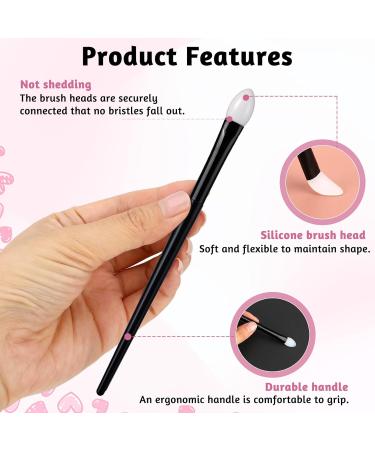Molain Silicone Eyeshadow Brush Set - 3 Pcs Makeup Applicators for Liquid Eye Shadow Lip Mask & Eyebrow | Perfect for Flawless Application - Buy Online on GoSupps.com