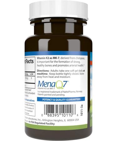 Carlson - Vitamin K2 MK-7 (Menaquinone) 45 mcg Bone Support Calcium Bioavailability K2 Vitamin Vitamin K-2 90 Softgels 90 Count (Pack of 1) - Buy Online on GoSupps.com