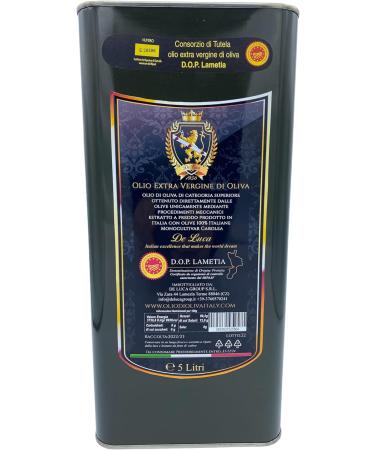 New Oil 2023 Extra Virgin Olive Oil DOP Lametia 100% Italian Carolea Monoculture Cold Extract Made In Calabria De Luca Italian Excellence Who Makes You Dream The World (5 Liters) - Buy Online on GoSupps.com