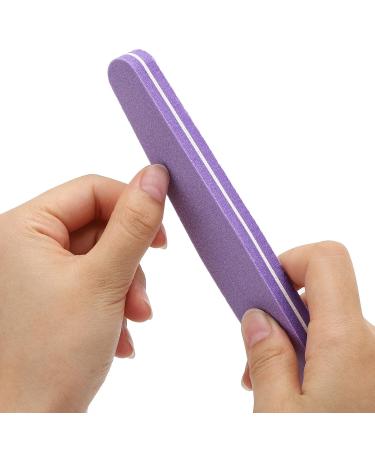 Professional 10 Pcs Nail Buffer Blocks 100/180 Grit for Acrylic/Natural Nails - Purple - Buy Online on GoSupps.com