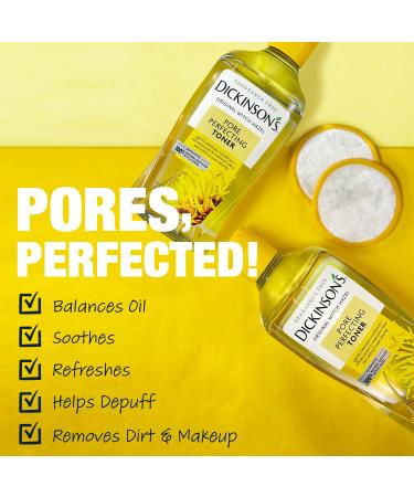 Dickinson's Original Witch Hazel Pore Perfecting Toner 16 Fl Oz - 100% Natural (Pack of 3) - Buy Online on GoSupps.com