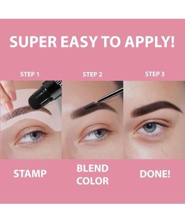 Luxillia Eyebrow Stamp Stencil Kit: Dual-Color, Waterproof, Sweatproof - Blonde + Taupe - Buy Online on GoSupps.com