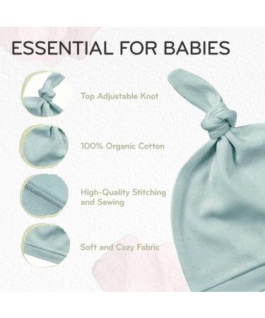 KiddyCare Organic Cotton Baby Hats - Costal Breeze (Charcoal Amber Teal) - 0-12 Months - Buy Online on GoSupps.com