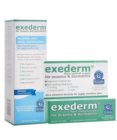 Exederm Flare Control Cream and Daily Moisturizer for Eczema & Dermatitis