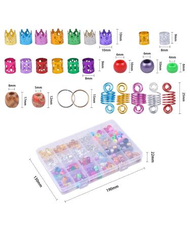 Avodova 278-Piece Hair Dreadlocks Accessories Set | Pearl Cuffs Aluminum Hair Pearls & Rings | Braids Jewelry & Wooden Beads for Kids & Girls - Buy Online on GoSupps.com