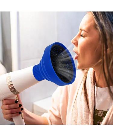 Pzuryhg Hair Dryer Hood Silicone Foldable Blow Dryer Nozzle Heat Resistant Soft Blow Dryer Accessory Multifunctional Hair Styling Supplies for Girls blue - Buy Online on GoSupps.com
