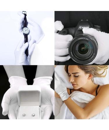 Cotton Gloves 12 Pairs White Cotton Gloves White Soft Cotton Gloves Checking Gloves for Overnight Moisturising Dry Hand Eczema Women and Men Bedtime Sleep Gloves - Buy Online on GoSupps.com