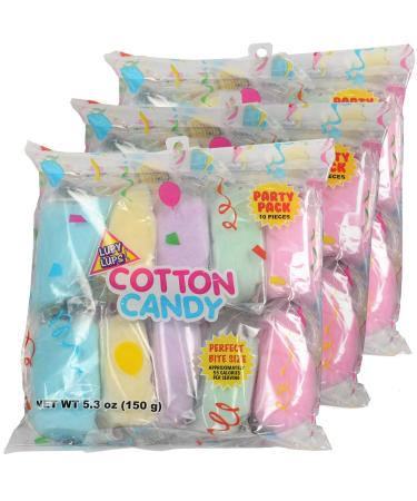 Cotton Candy Assorted Flavors 30 Pack - Halloween Candy - Individually Packed - Party Favors - Buffet table, Pinata and Gifts - Big Size bag of Treats for a Great Time / Unique Soft Snacks for Kids and Adults