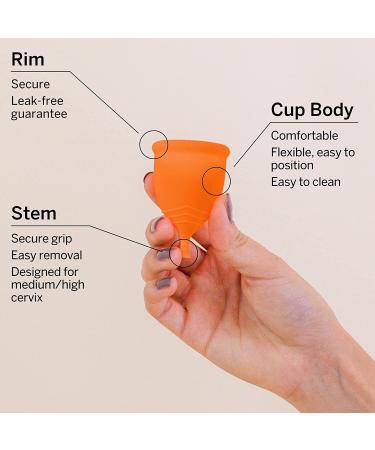Pixie Menstrual Cup - Complete Set for Period Care - Includes Ebook, Cleaning Wipes, Lube, and Storage Bag - Reusable Alternative to Tampons and Pads - Buy One, Give One - Size Large - Buy Online on GoSupps.com