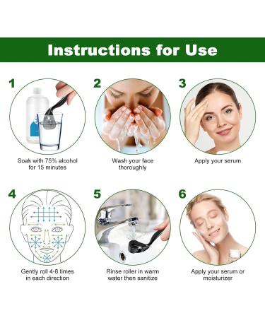 URAQT 0.25mm Titanium Beard Care Roller for Men and Women - Stimulate Hair Growth, Anti-Ageing Facial Skin Care - 540 Micro Needle Roller for Wrinkle & Scar Removal - Buy Online on GoSupps.com