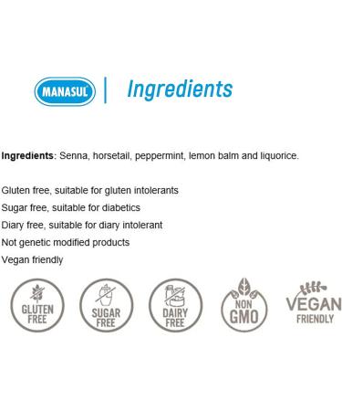  HE MANASUL MANASUL - Digestive infusion with Sen and horsetail with mint and licorice. Thinning infusion. Diet. Box of 25 sachets - Buy Online on GoSupps.com