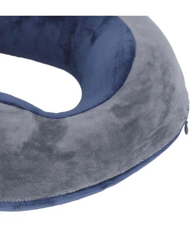 Cyllde Self-Bladable Travel Cushion | U-Shaped Neck Support | Dark Blue & Gray | Portable & Comfortable for Sleeping | International Shipping - Buy Online on GoSupps.com