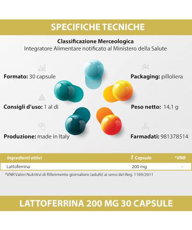  LABOTTEGADEGLIINTEGRATORI LATTOFERRIN 200 mg 30 Capsules | 1 Capsule per day BOTTEGA SUPPLEMENTS - Buy Online on GoSupps.com